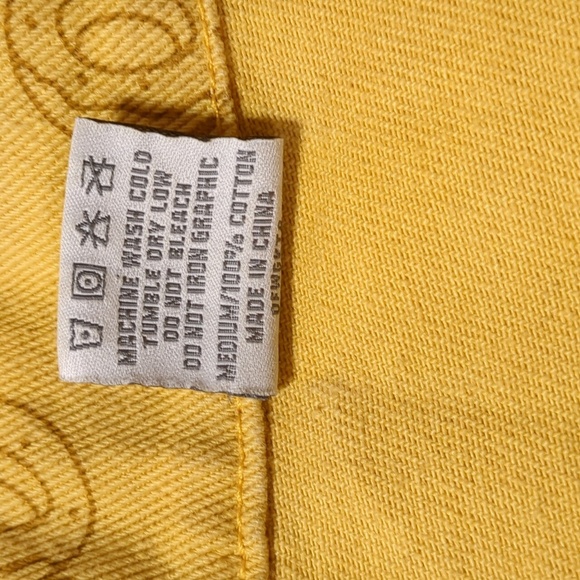 Odd future yellow  Jean jacket women's size Medium - Picture 4 of 8
